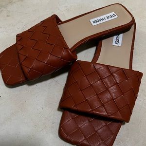 Brown Steve Madden flat sandal